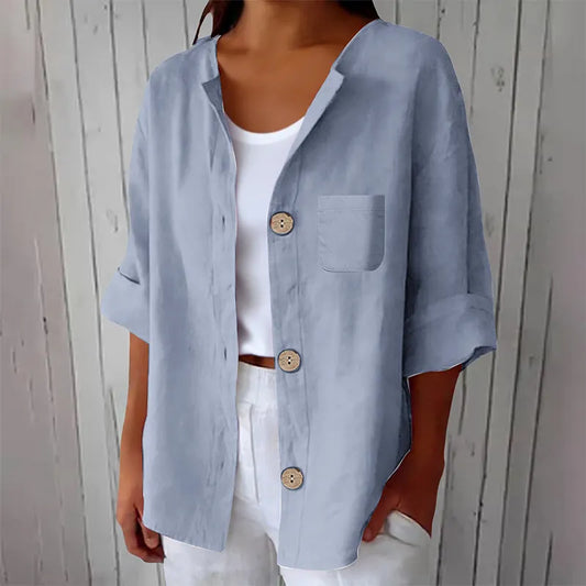 Junivere | Relaxed Linen Button Blouse