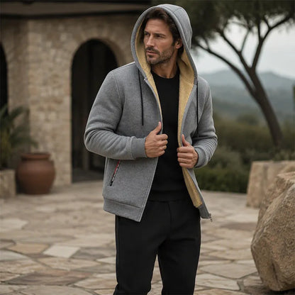 Emmett | Cozy Zip Front Hooded Jacket