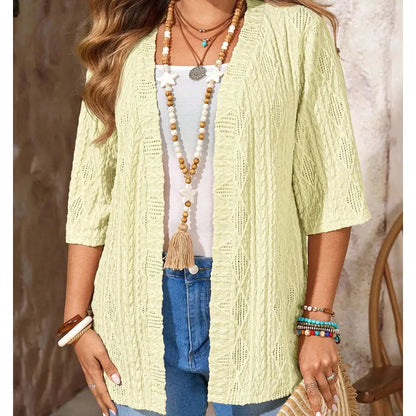 Queniva | Open Front Layered Cardigan Set
