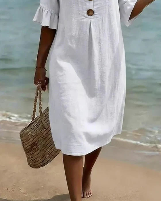 Karessa | Ruffle Sleeve Casual Dress
