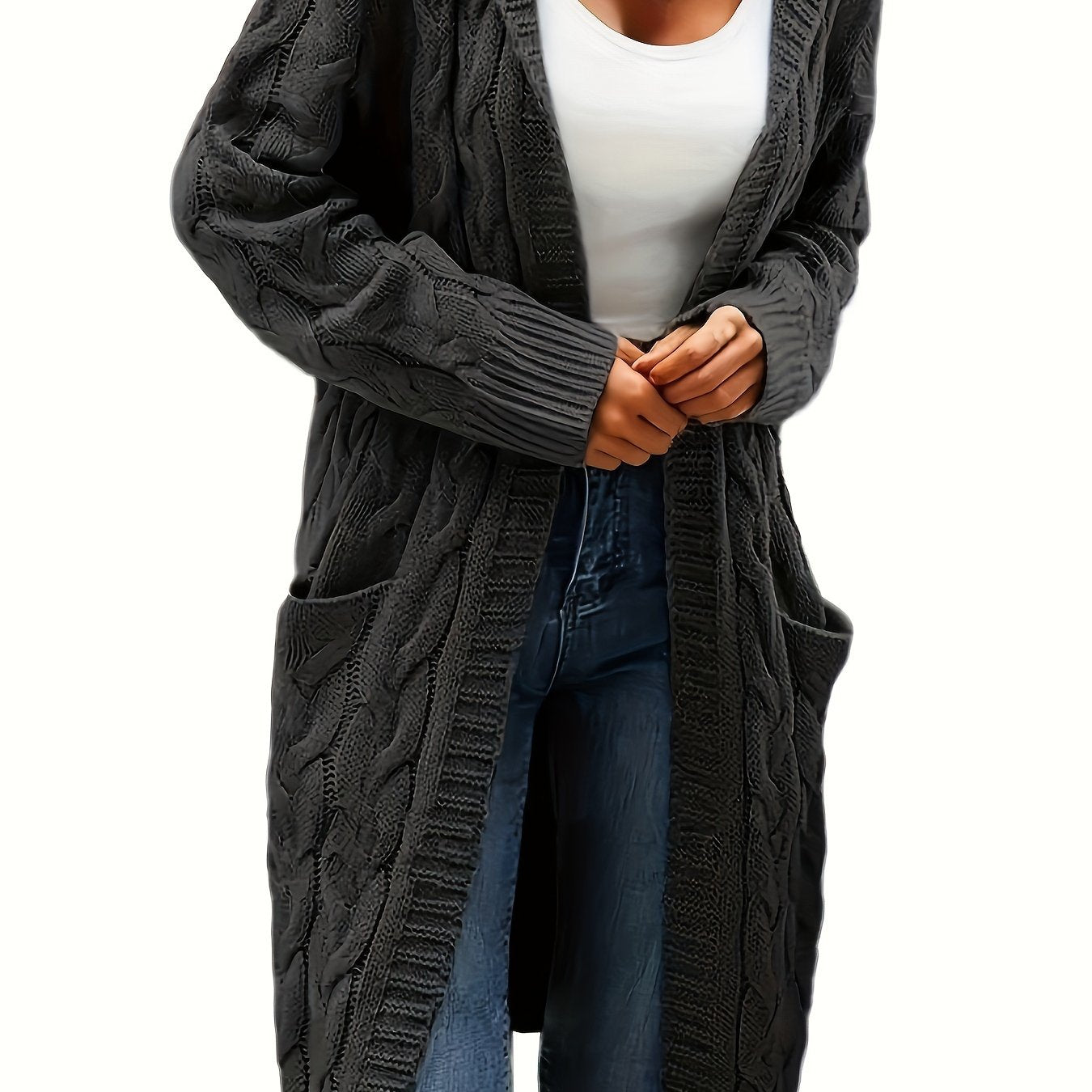 Junivelle | Cable Knit Longline Cardigan