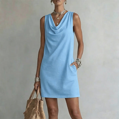 Sabine | Relaxed Drape Neck Day Dress