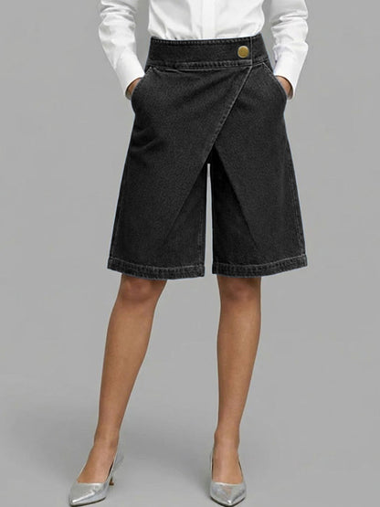 Zephraline | High Waist Wide Leg Shorts
