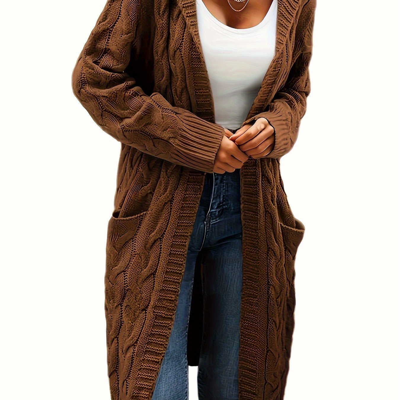 Junivelle | Cable Knit Longline Cardigan