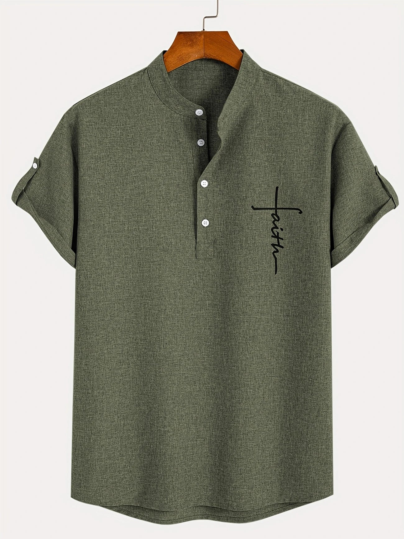 Tavrion | Henley Collar Casual Summer Shirt