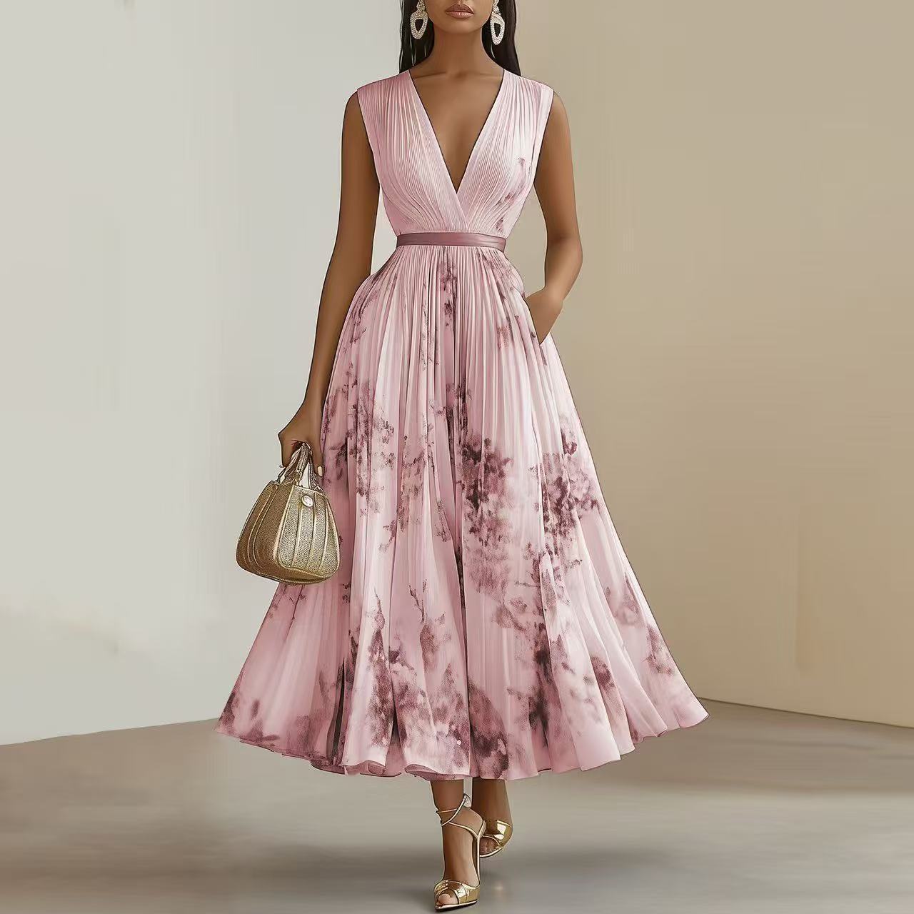 Serenelle | Sleeveless Floral Occasion Dress