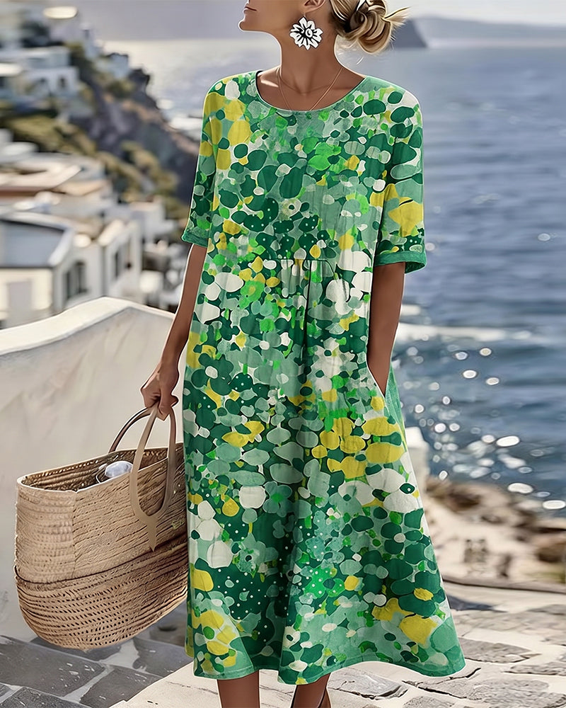 Orlena | Floral Print Relaxed Midi Dress