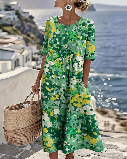 Orlena | Floral Print Relaxed Midi Dress