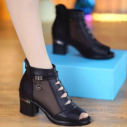 Noralie | Cutout Block Heel Sandals