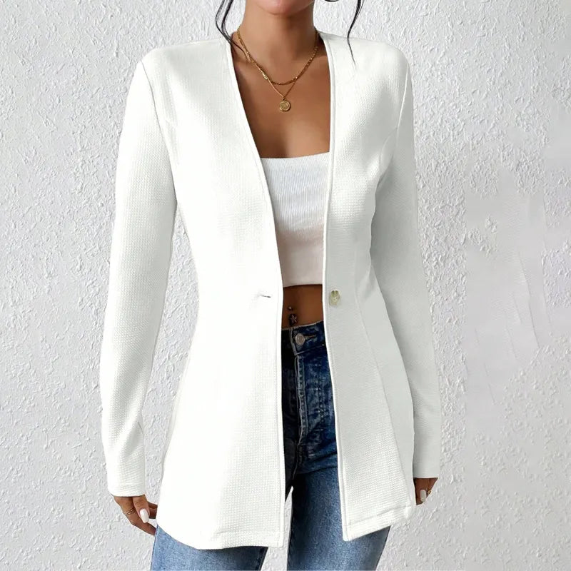 Wisteria | Tailored Open Neck Longline Blazer