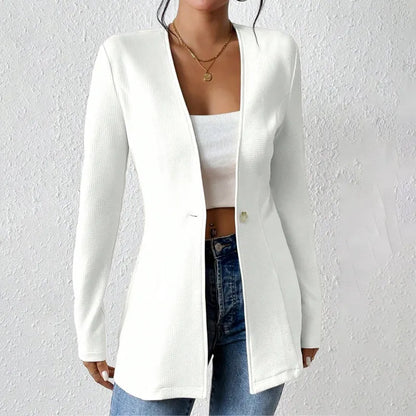 Wisteria | Tailored Open Neck Longline Blazer
