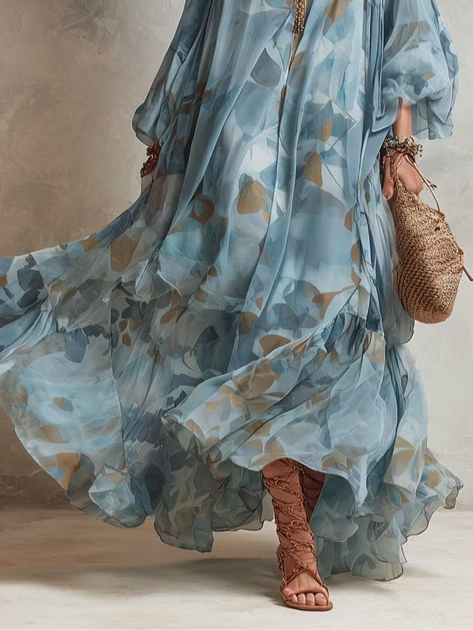Oceane | Elegant Sheer Beach Maxi Dress