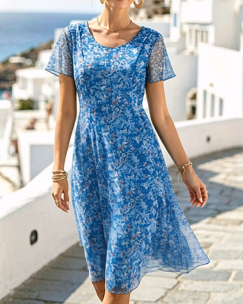 Zylisse | Floral Mesh Midi Dress
