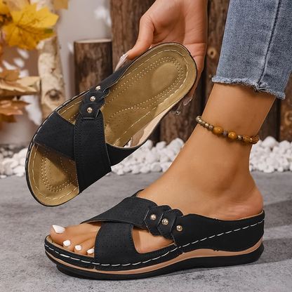 Velthoria | Cross Strap Comfort Sandals
