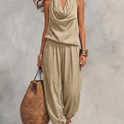 Palomaire | Boho Sleeveless Lounge Jumpsuit