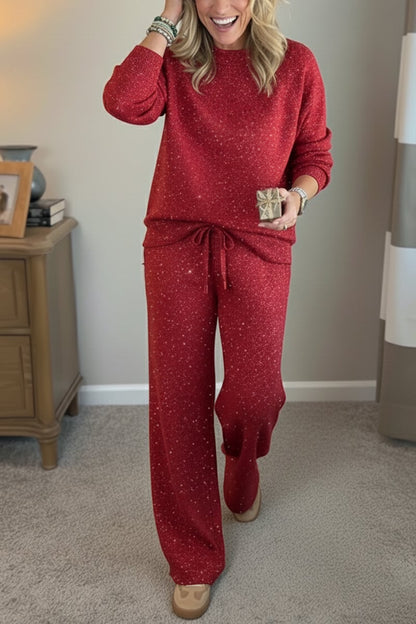 Perrine | Shimmer Relaxed Two Piece Pants Set