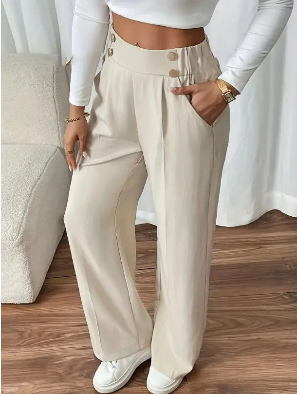 Vianne | Flattering High Waist Wide Leg Pants