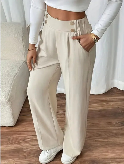 Vianne | Flattering High Waist Wide Leg Pants
