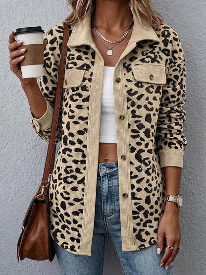 Penhalia | Button Front Animal Print Cardigan