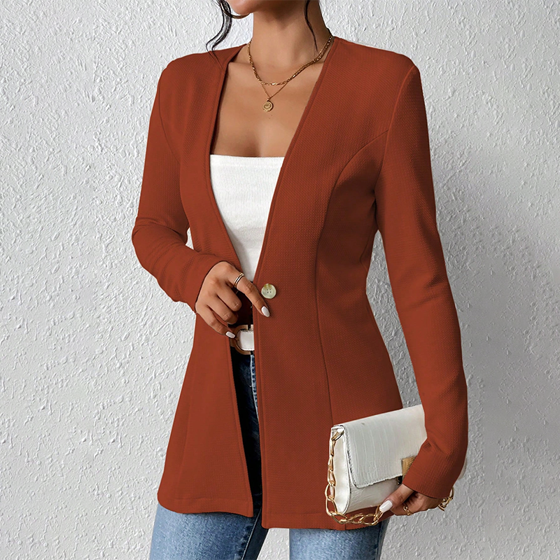 Wisteria | Tailored Open Neck Longline Blazer
