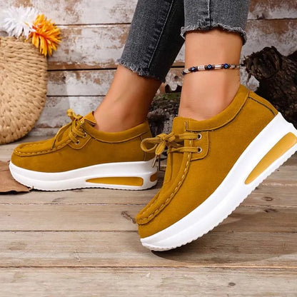 Uma | Cushioned Platform Lace Up Shoes