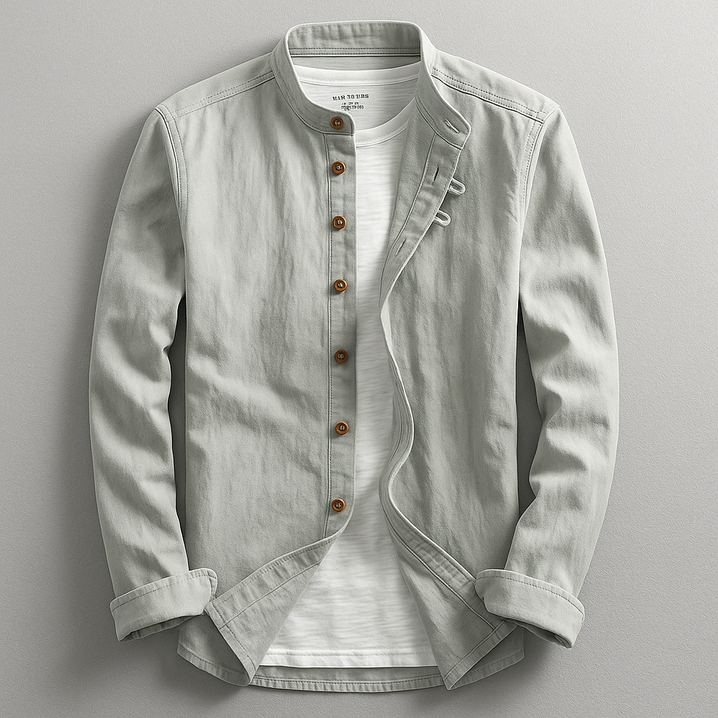 Dorian | Stand Collar Button Shirt