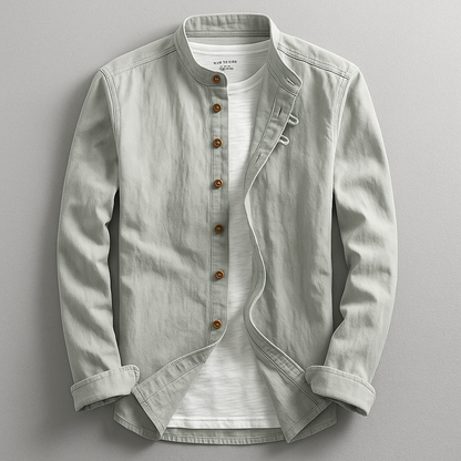 Dorian | Stand Collar Button Shirt
