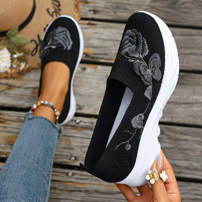 Valerie | Butterfly Knit Slip On Shoes