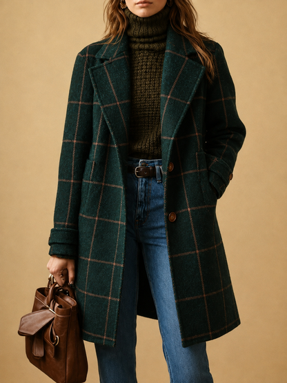 Griselda | Tailored Check Notch Lapel Coat