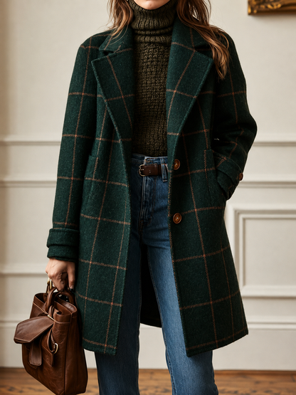 Griselda | Tailored Check Notch Lapel Coat
