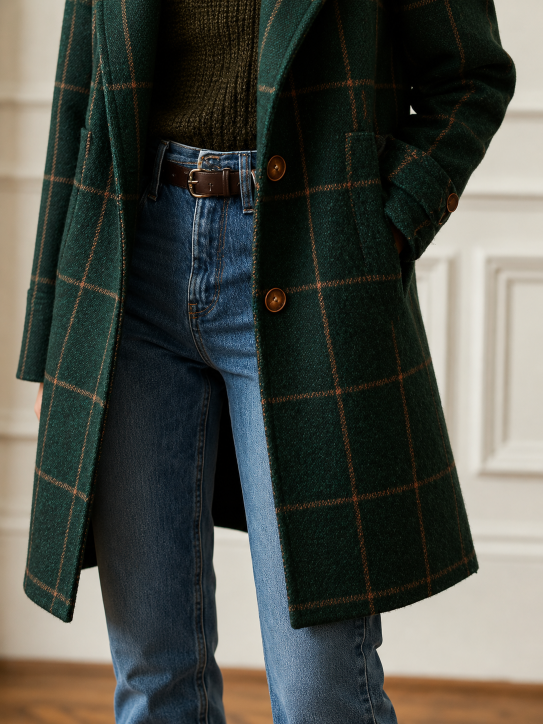 Griselda | Tailored Check Notch Lapel Coat