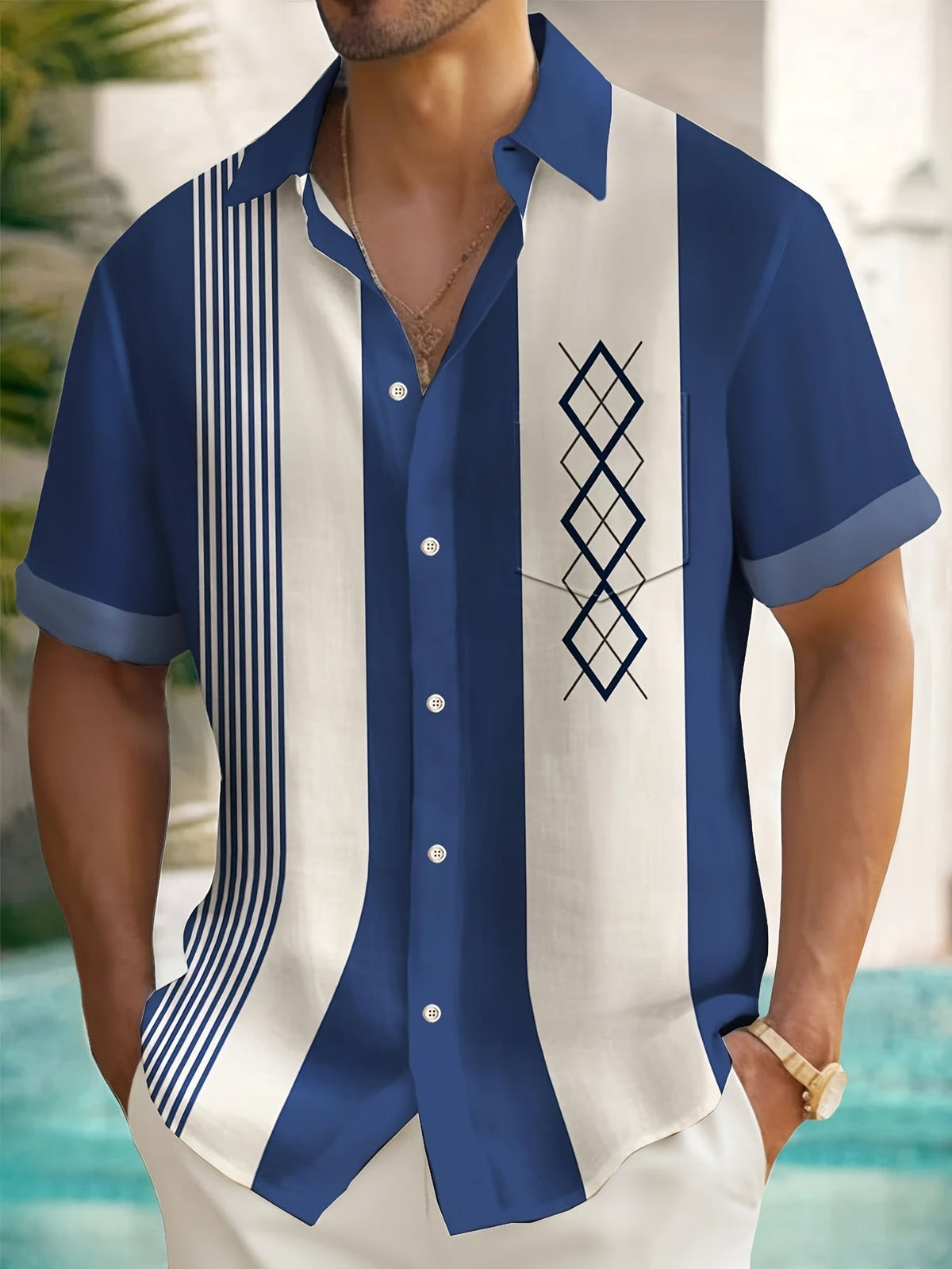 Aster | Retro Stripe Resort Shirt