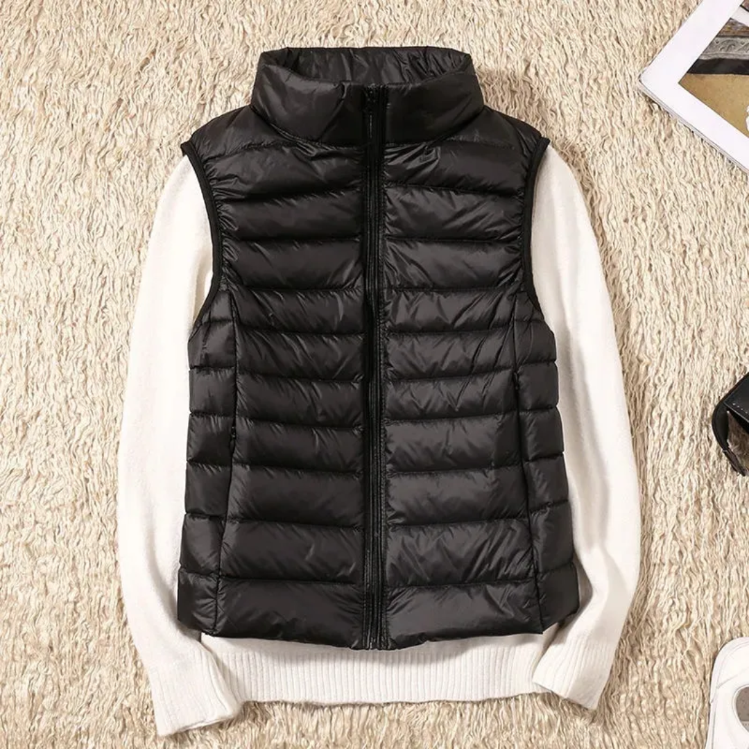 Farrah | Classic Padded Stand Collar Vest
