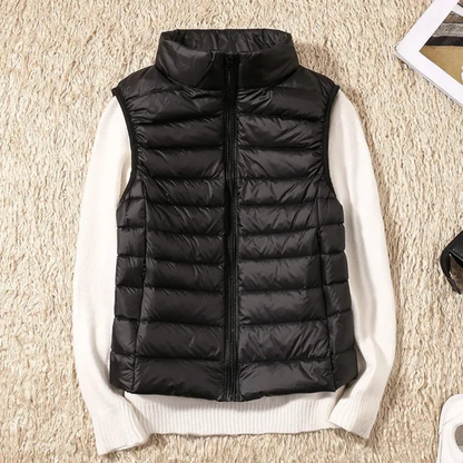 Farrah | Classic Padded Stand Collar Vest