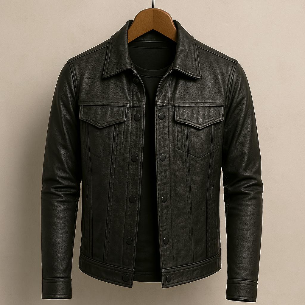 Cullen | Casual Chest Pocket Leather Jacket