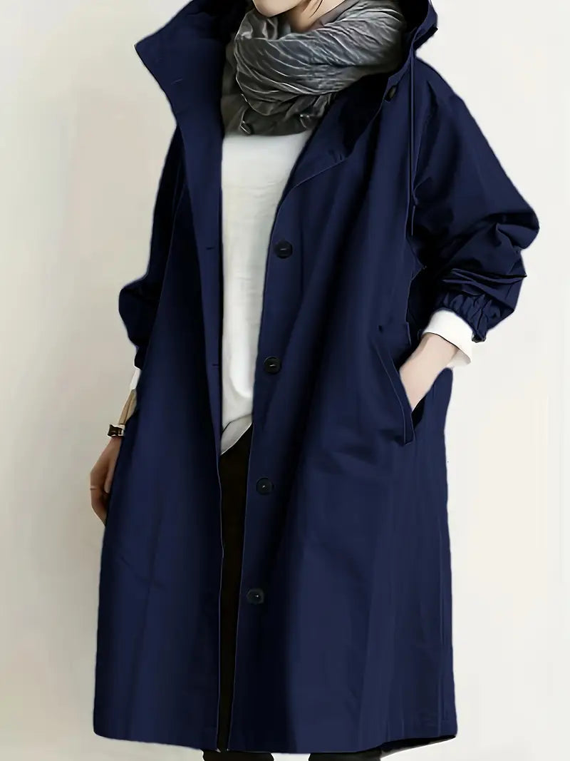 Francine | Button Front Hooded Jacket