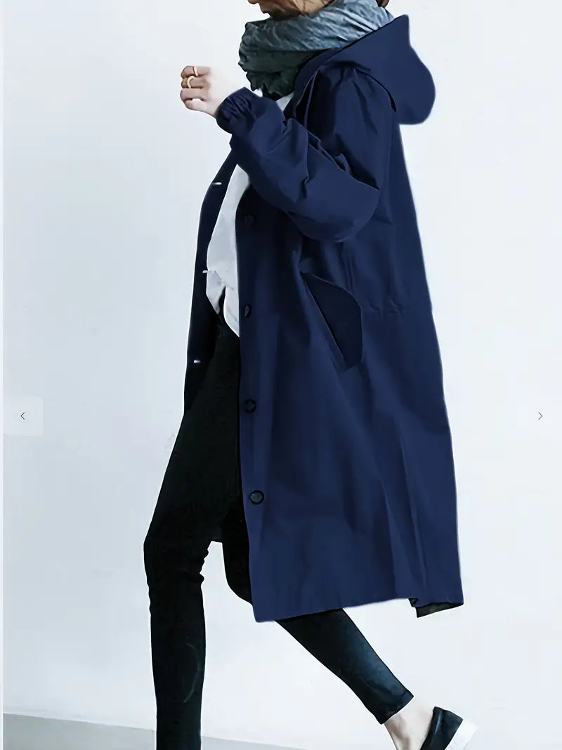 Francine | Button Front Hooded Jacket