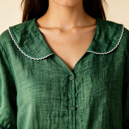 Dovelle | Vintage Collar Everyday Blouse