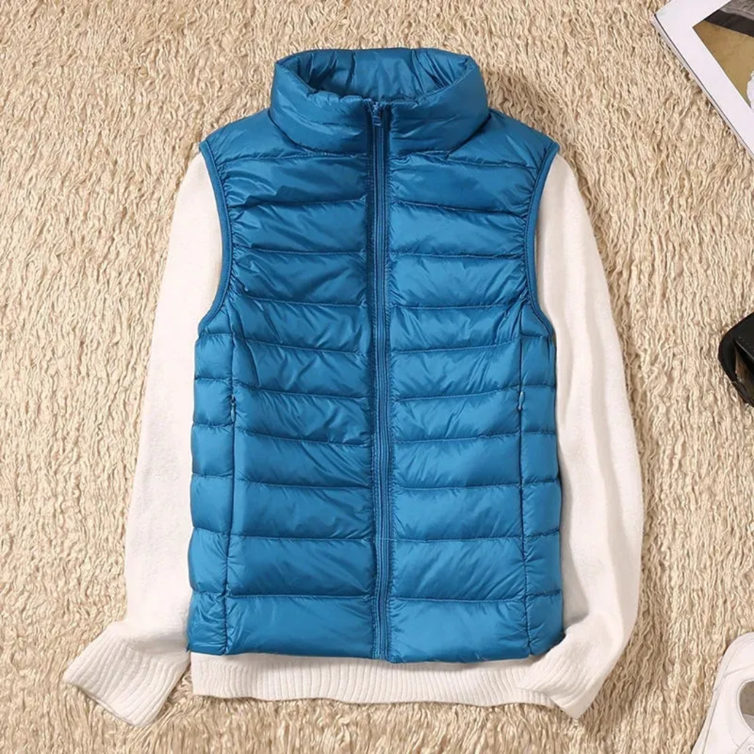 Farrah | Classic Padded Stand Collar Vest