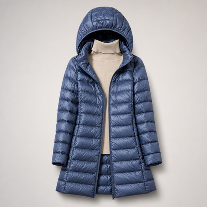 Jorielle | Lightweight Hooded Long Puffer Coat