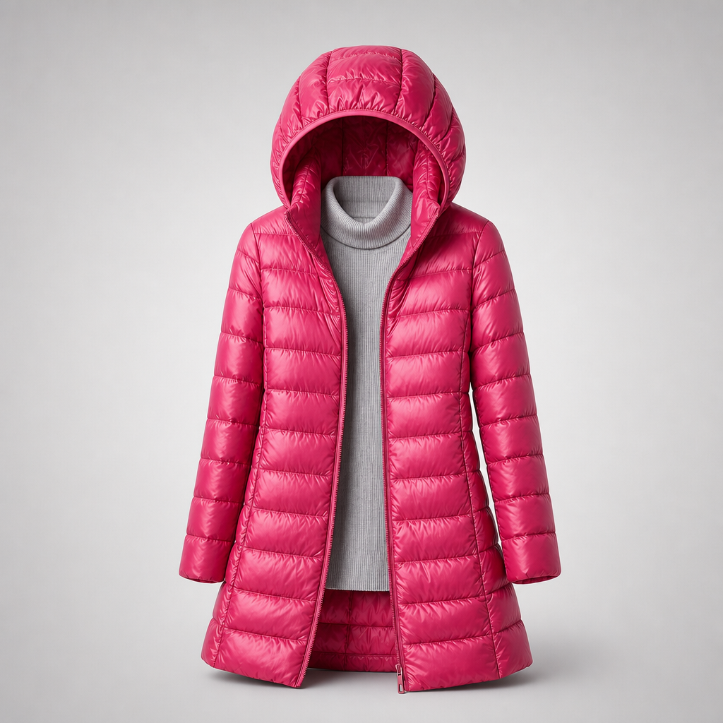 Jorielle | Lightweight Hooded Long Puffer Coat