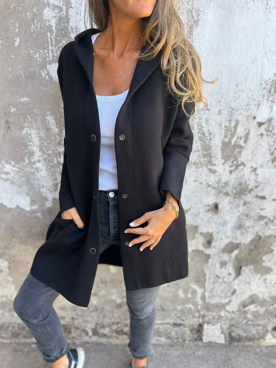 Lunara | Soft Knit Longline Hooded Cardigan