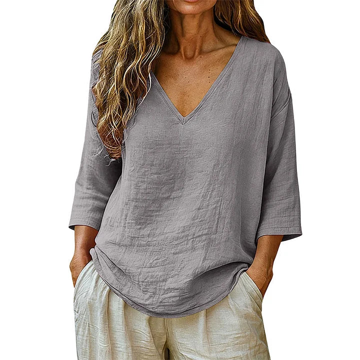 Elovyn | V Neck Casual Blouse