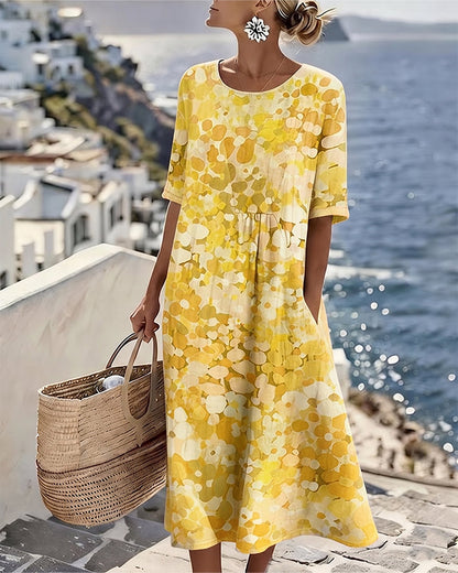 Orlena | Floral Print Relaxed Midi Dress