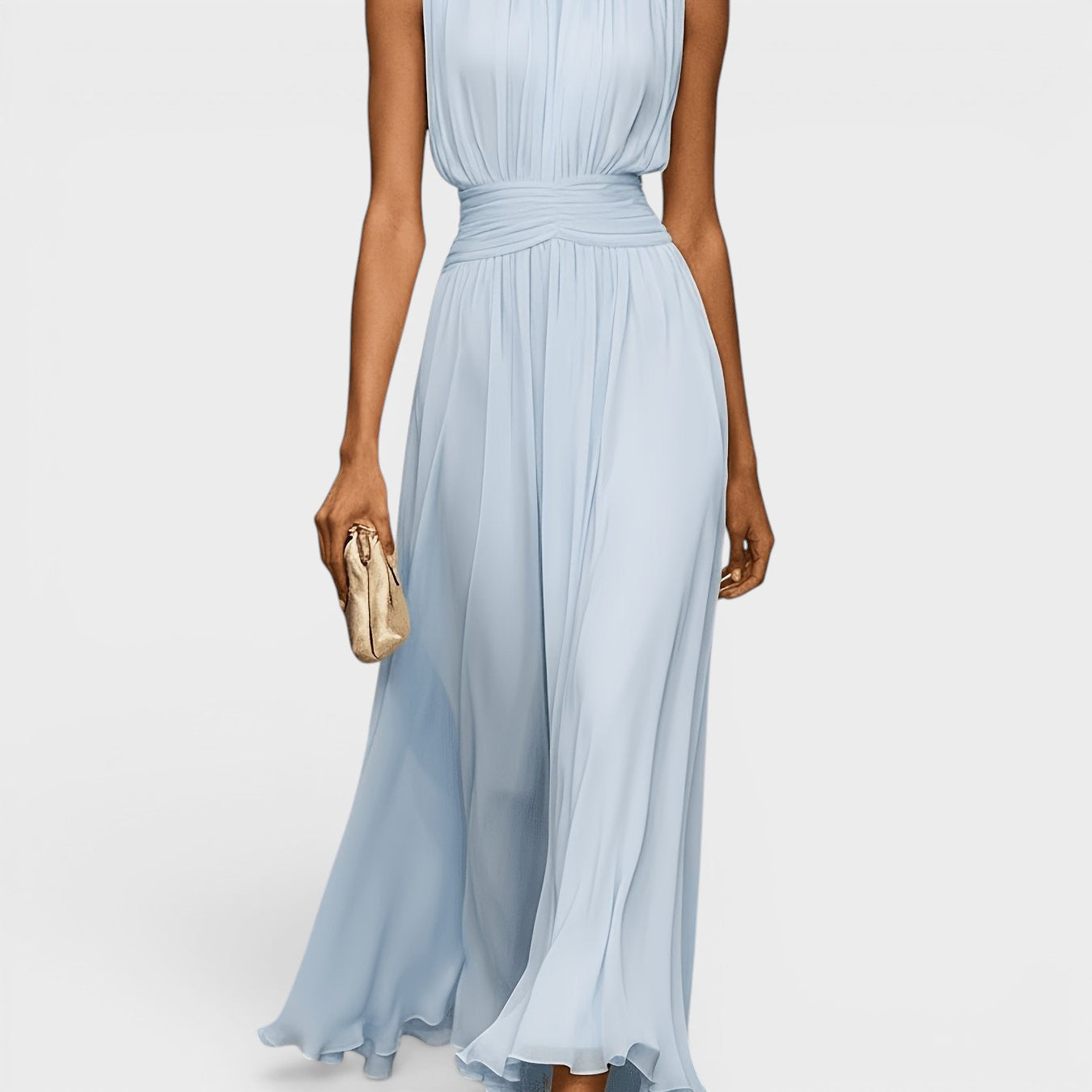 Beatrix | Elegant Pleated Waist Maxi Dress