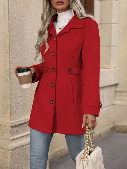 Jacintha | Classic Tailored Mid Length Coat