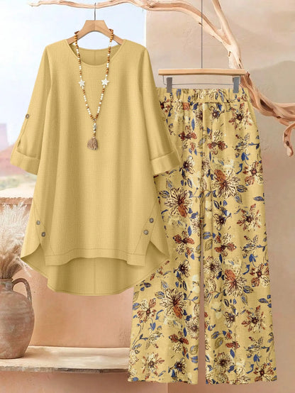 Brinella | Casual Tunic And Wide Leg Set