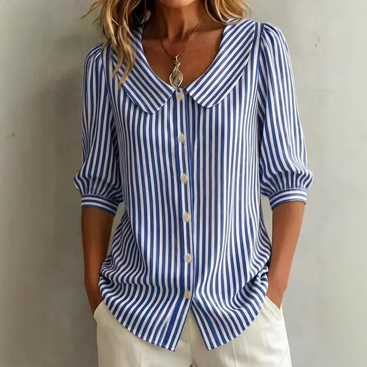 Rosalie | Striped Peter Pan Collar Blouse