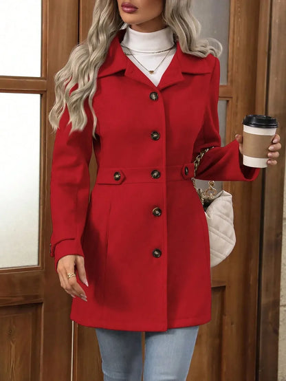Jacintha | Classic Tailored Mid Length Coat