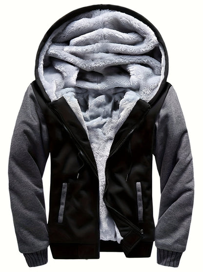 Quinlan | Plush Lined Zip Up Hooded Jacket